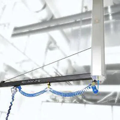 Swivel arm crane attachment energy column