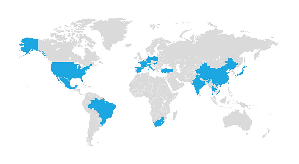 World map Eepos locations