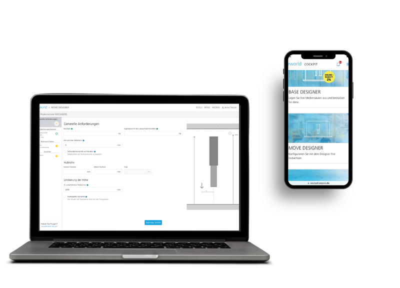 Eepos Move lifting axis configurator